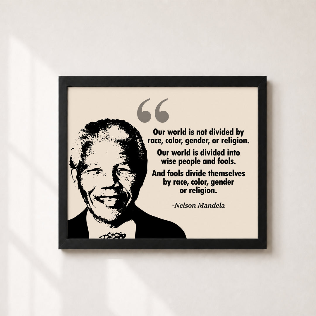 Nelson Mandela Quote Wall Art Inspirational Sayings Family Inspirational Wall Art