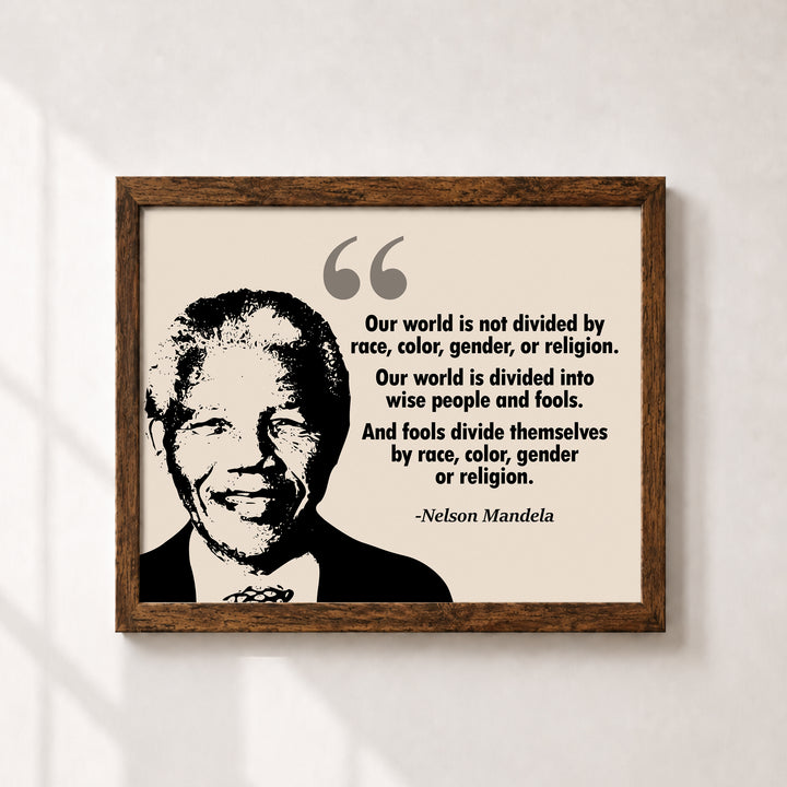 Nelson Mandela Quote Wall Art Inspirational Sayings Family Inspirational Wall Art