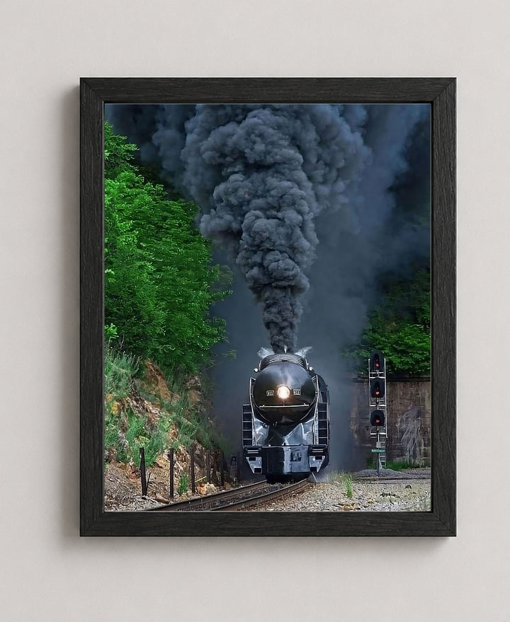 N&amp;W 611 Steam Locomotive Classic Railroad Inspirational Wall Art