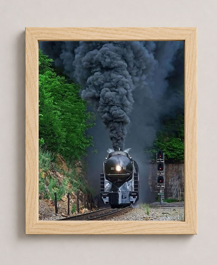 N&amp;W 611 Steam Locomotive Classic Railroad Inspirational Wall Art