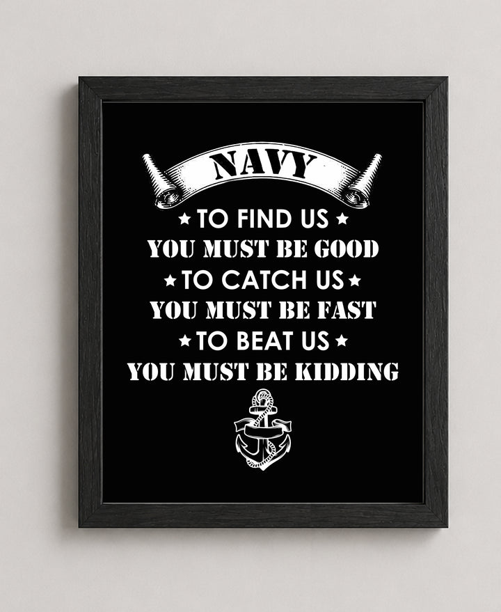 Navy To Find Us US Navy Seal Quotes Military Wall Art