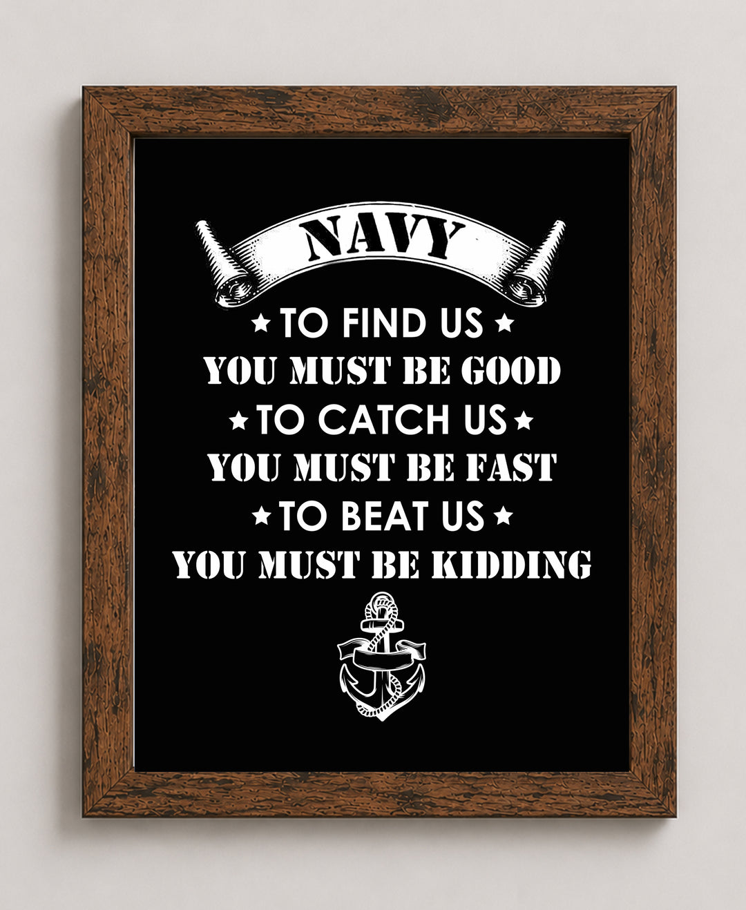 Navy To Find Us US Navy Seal Quotes Military Wall Art
