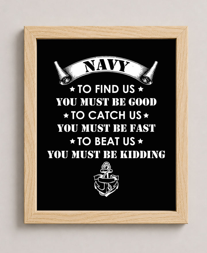 Navy To Find Us US Navy Seal Quotes Military Wall Art