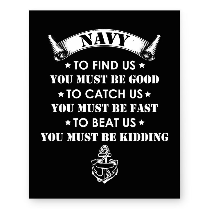 Navy To Find Us US Navy Seal Quotes Military Wall Art