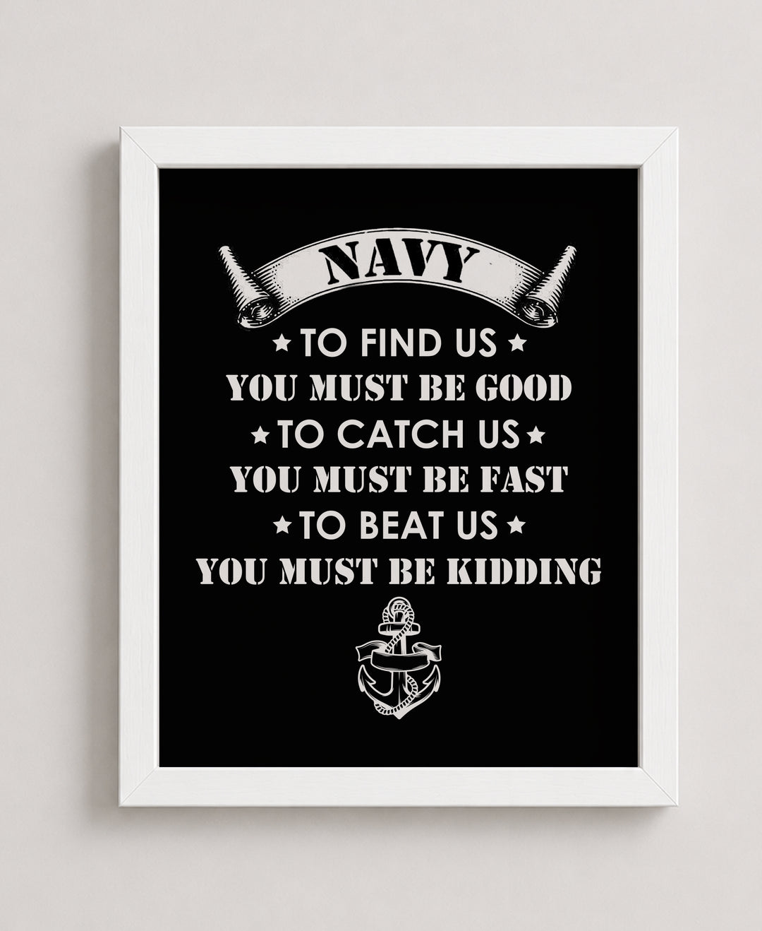 Navy To Find Us US Navy Seal Quotes Military Wall Art