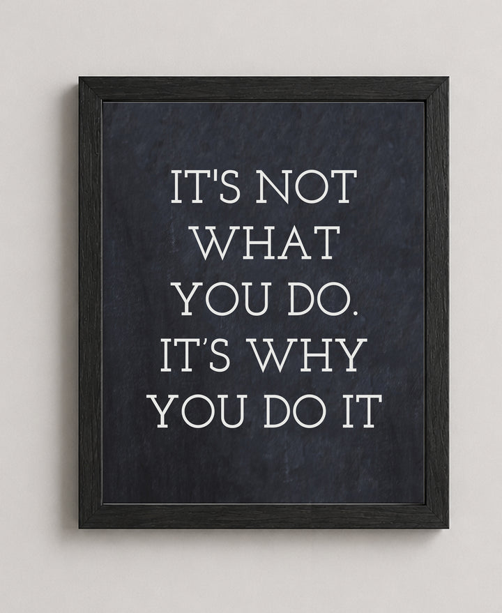 Not What You Do But Why Inspirational Wall Art