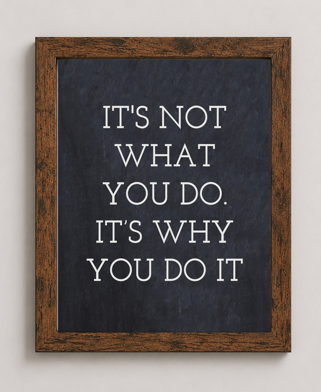 Not What You Do But Why Inspirational Wall Art