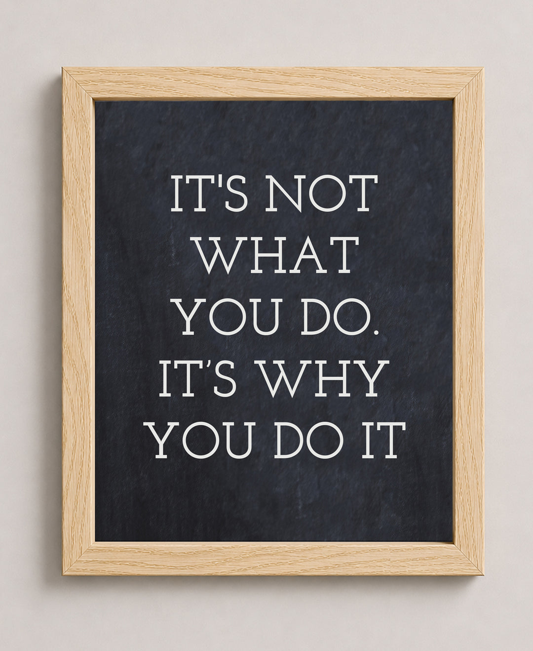 Not What You Do But Why Inspirational Wall Art