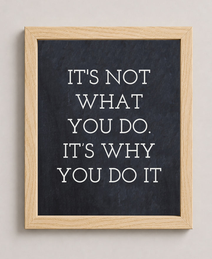 Not What You Do But Why Inspirational Wall Art