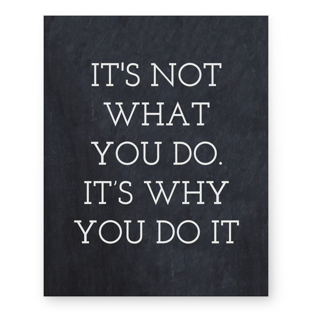 Not What You Do But Why Inspirational Wall Art