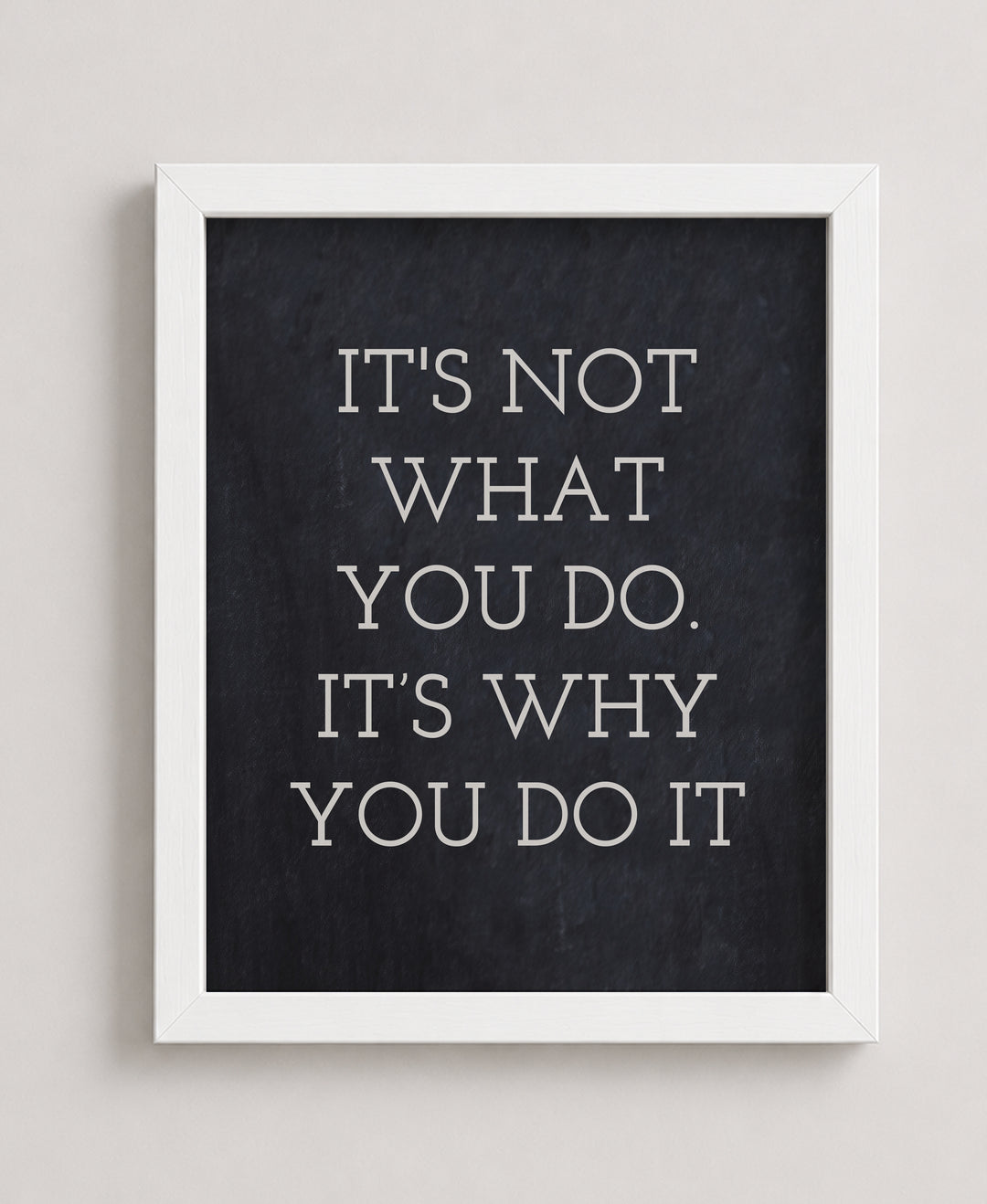 Not What You Do But Why Inspirational Wall Art