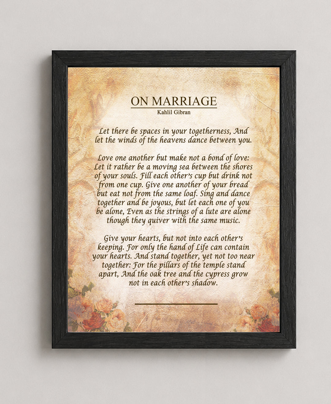 Romantic Wedding Gift for Couples Family Inspirational Wall Art