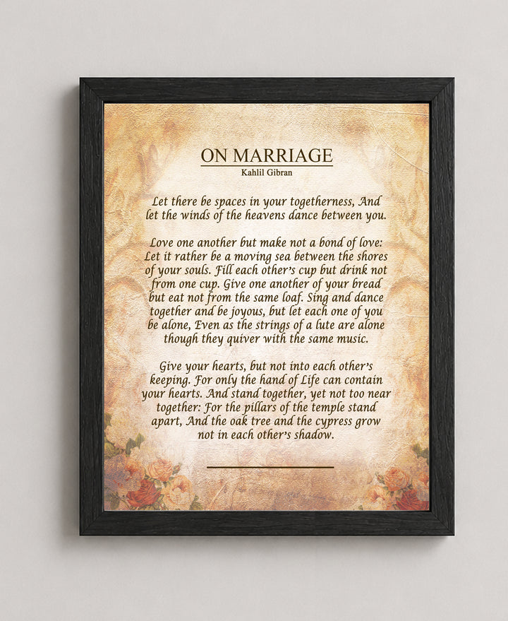 Romantic Wedding Gift for Couples Family Inspirational Wall Art
