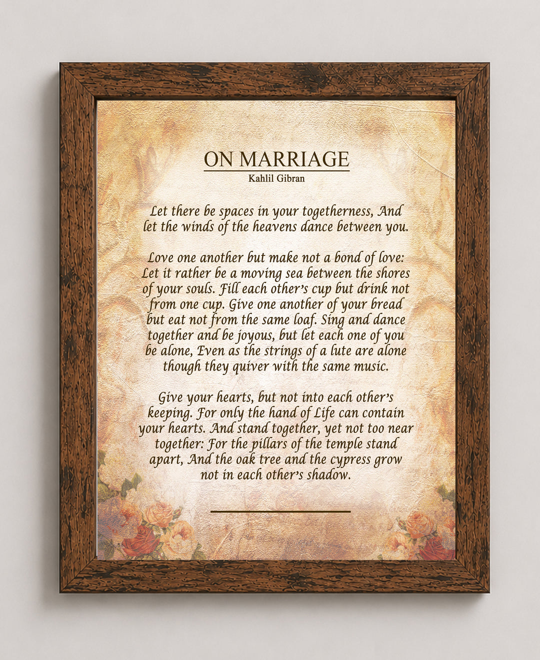 Romantic Wedding Gift for Couples Family Inspirational Wall Art