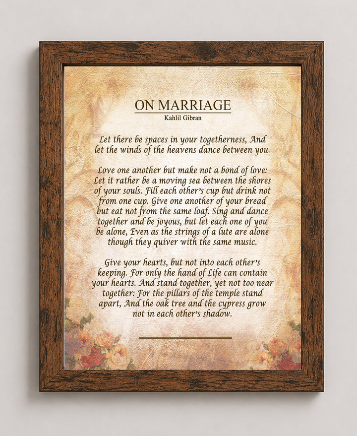 Romantic Wedding Gift for Couples Family Inspirational Wall Art