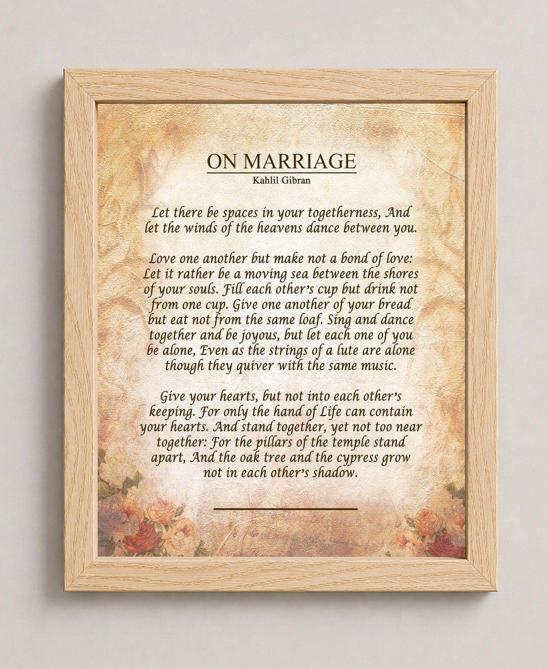 Romantic Wedding Gift for Couples Family Inspirational Wall Art