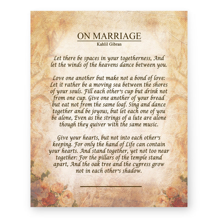 Romantic Wedding Gift for Couples Family Inspirational Wall Art