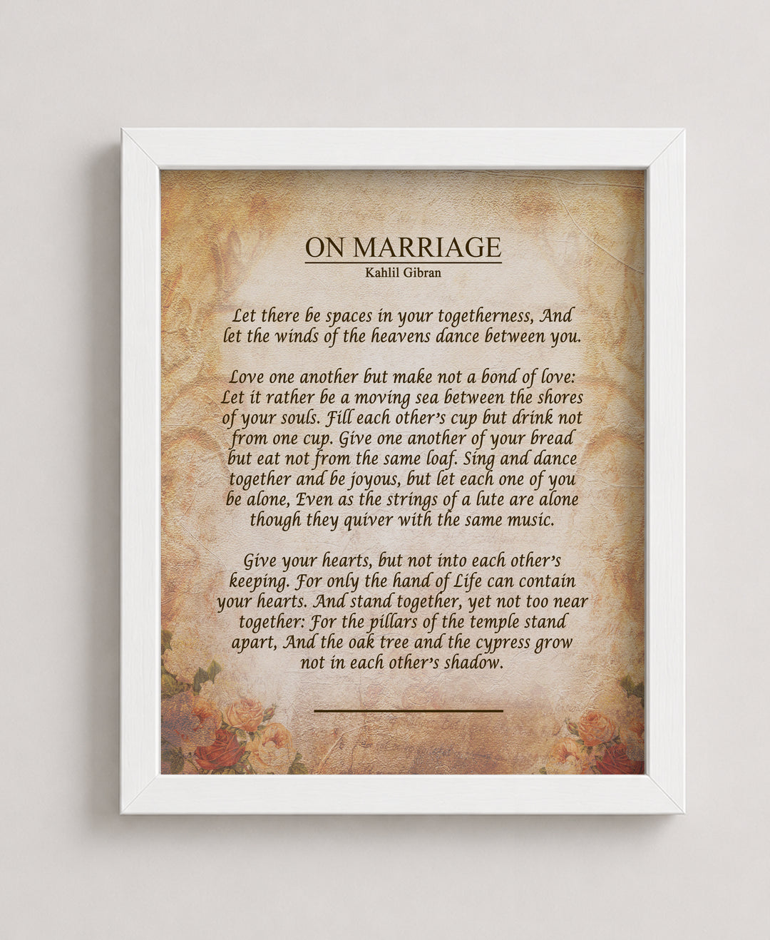 Romantic Wedding Gift for Couples Family Inspirational Wall Art