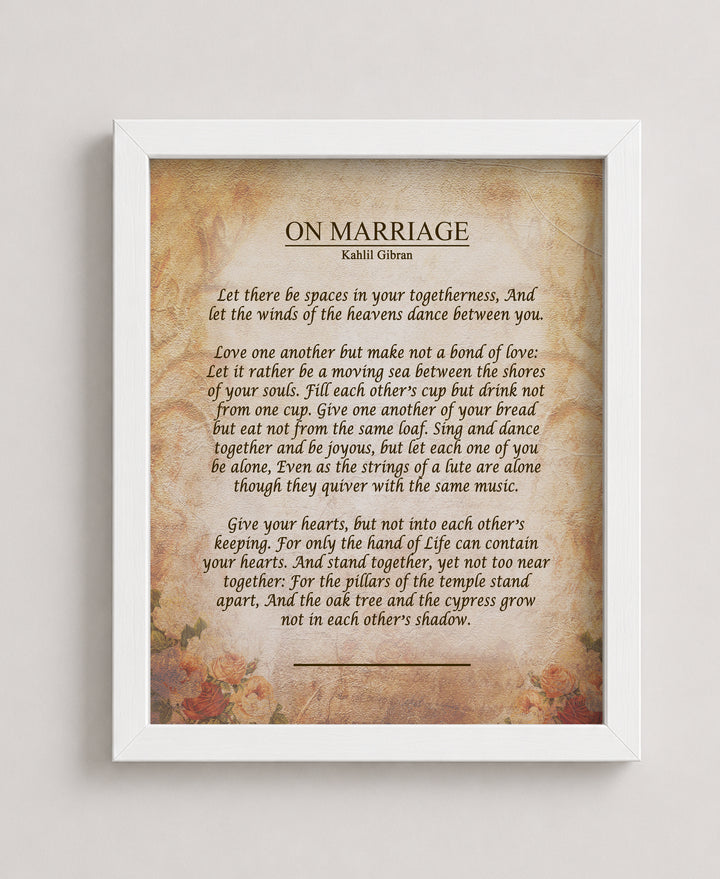 Romantic Wedding Gift for Couples Family Inspirational Wall Art