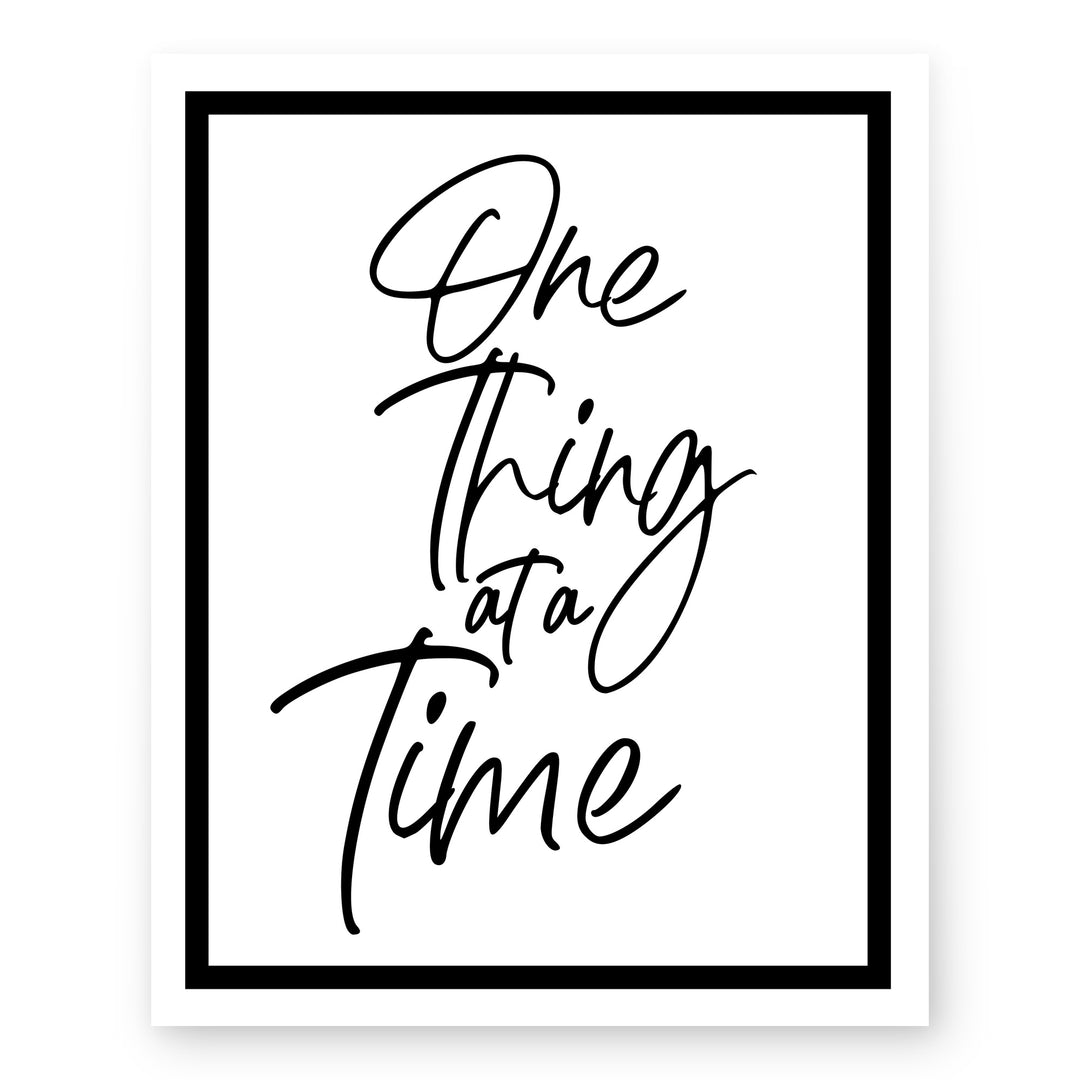 One Thing At A Time Inspirational Wall Art