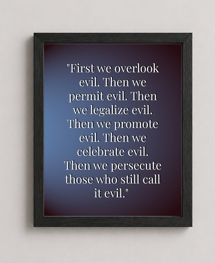 Then We Permit Evil Modern Motivational Typography Inspirational Wall Art