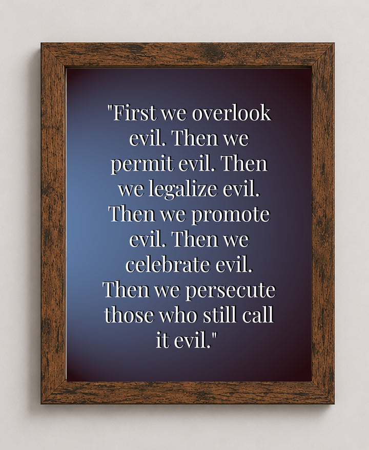 Then We Permit Evil Modern Motivational Typography Inspirational Wall Art