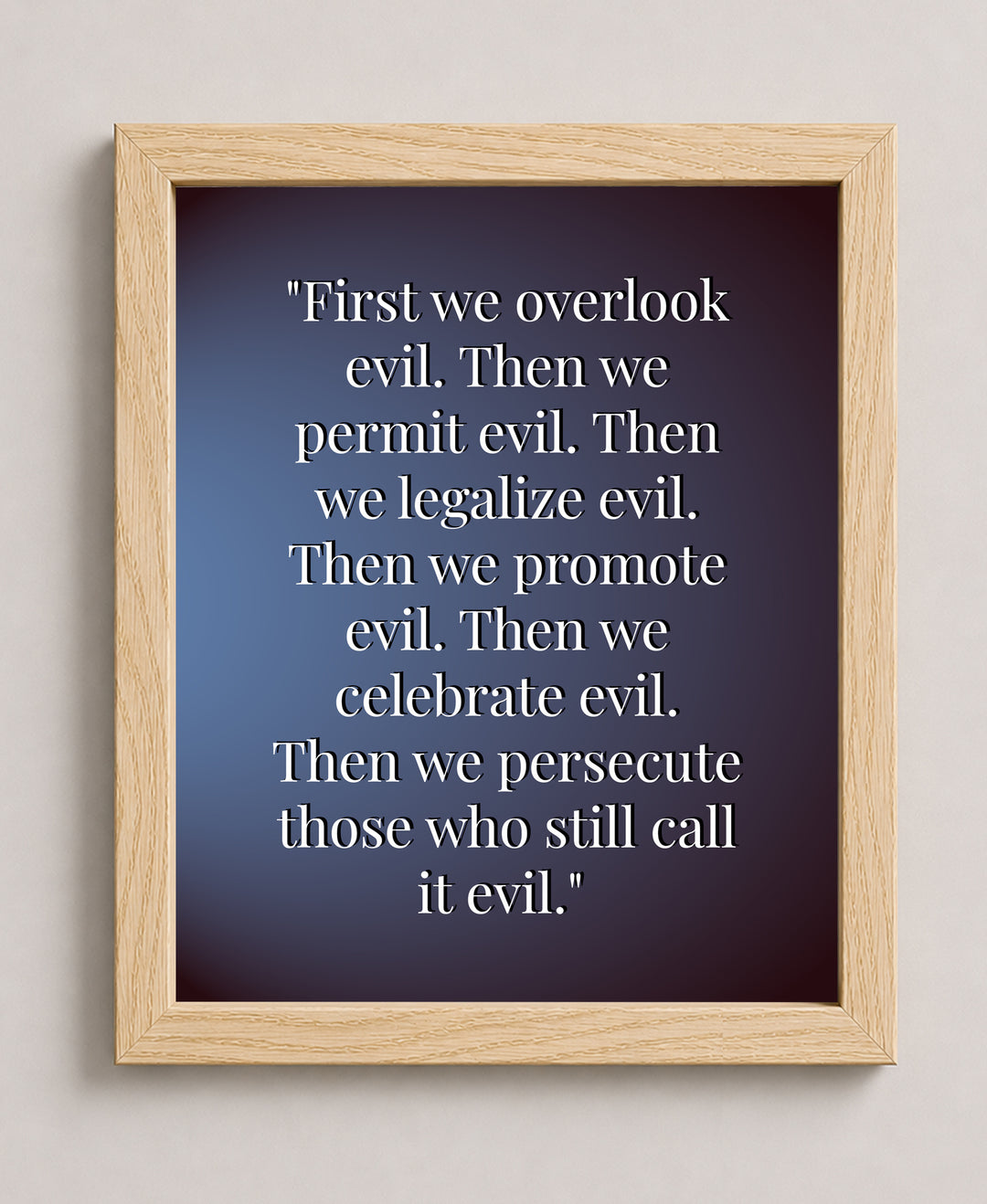 Then We Permit Evil Modern Motivational Typography Inspirational Wall Art