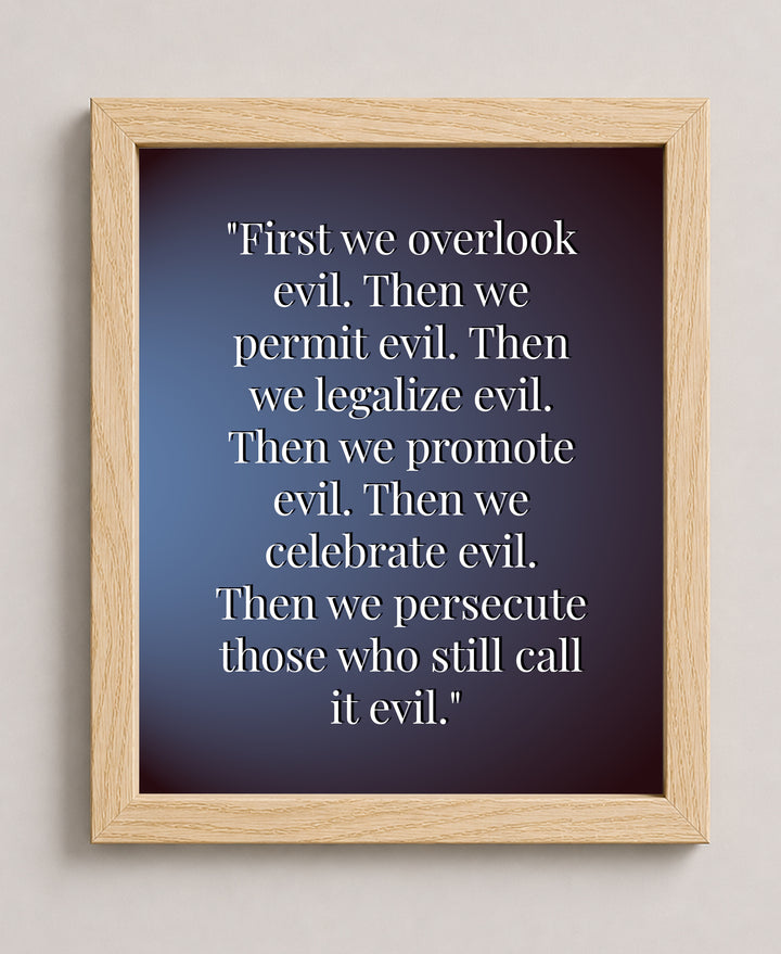 Then We Permit Evil Modern Motivational Typography Inspirational Wall Art