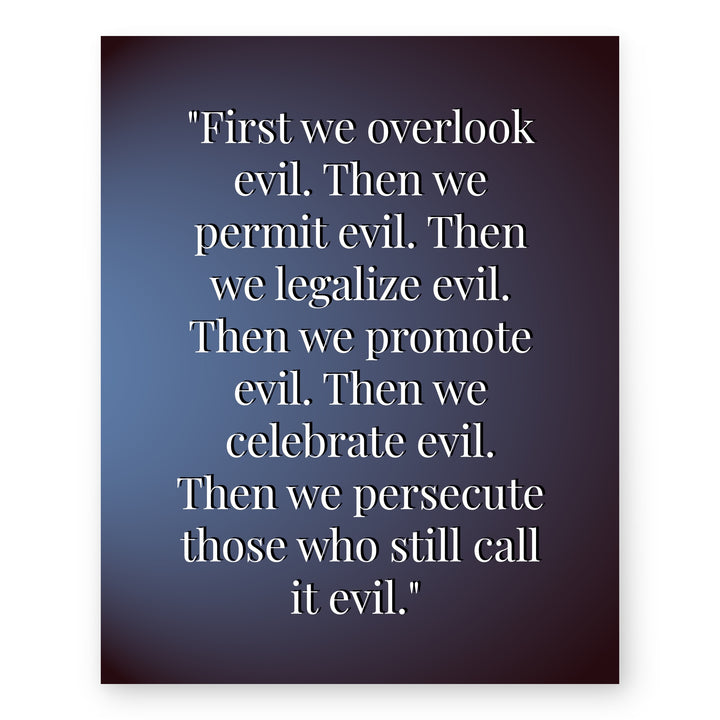 Then We Permit Evil Modern Motivational Typography Inspirational Wall Art