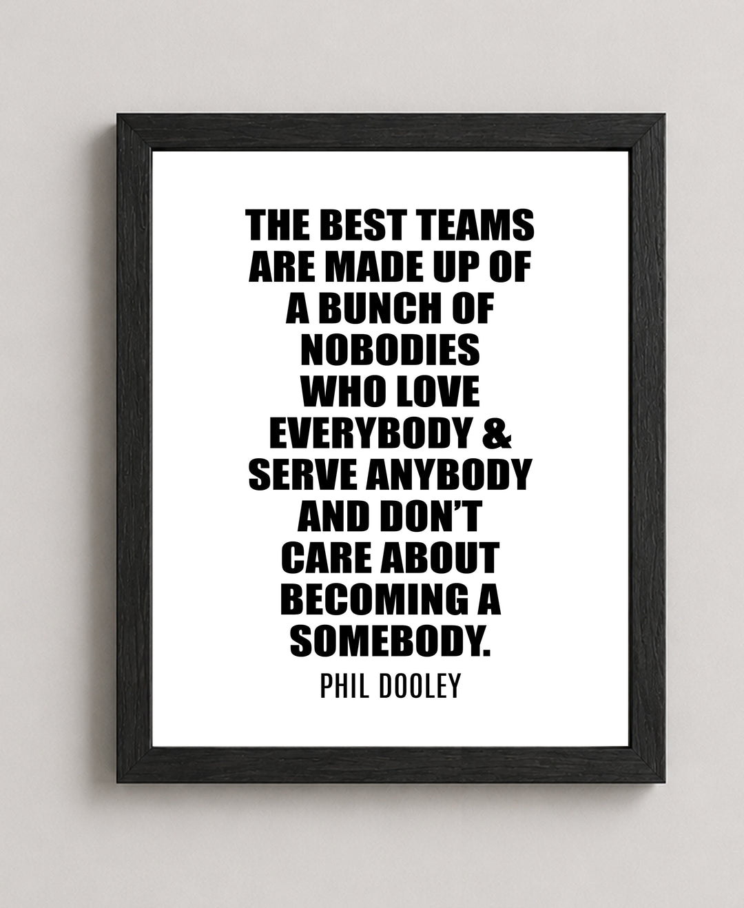 Great Gift to Inspire Teamwork Motivational Wall Art