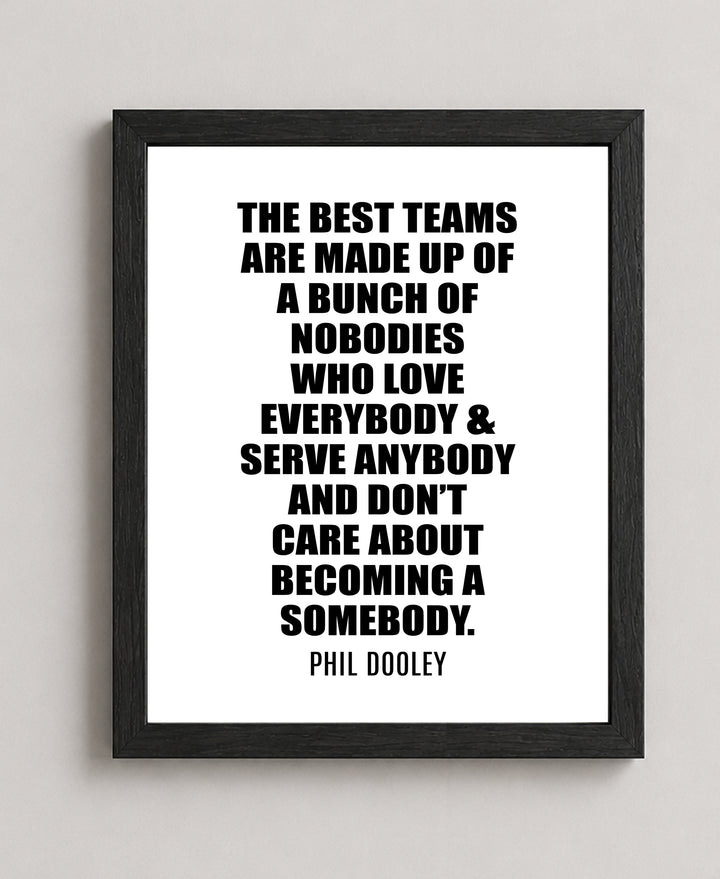 Great Gift to Inspire Teamwork Motivational Wall Art