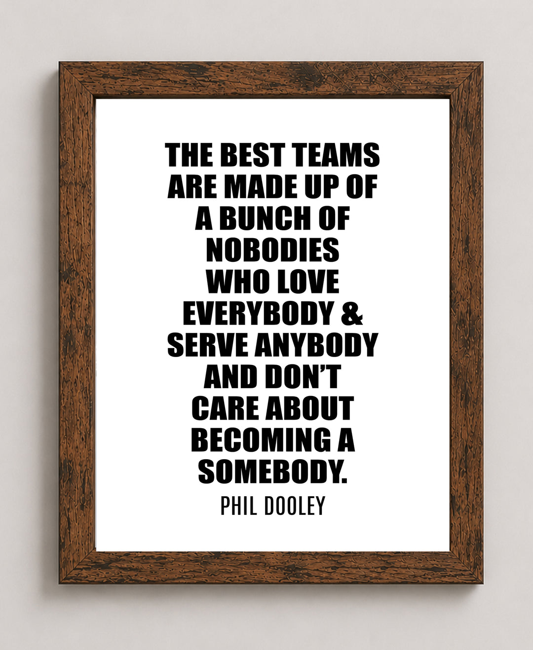 Great Gift to Inspire Teamwork Motivational Wall Art