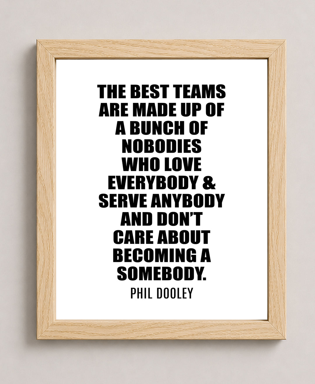 Great Gift to Inspire Teamwork Motivational Wall Art