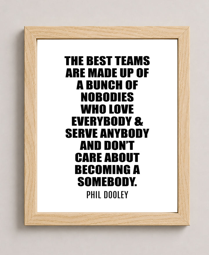 Great Gift to Inspire Teamwork Motivational Wall Art