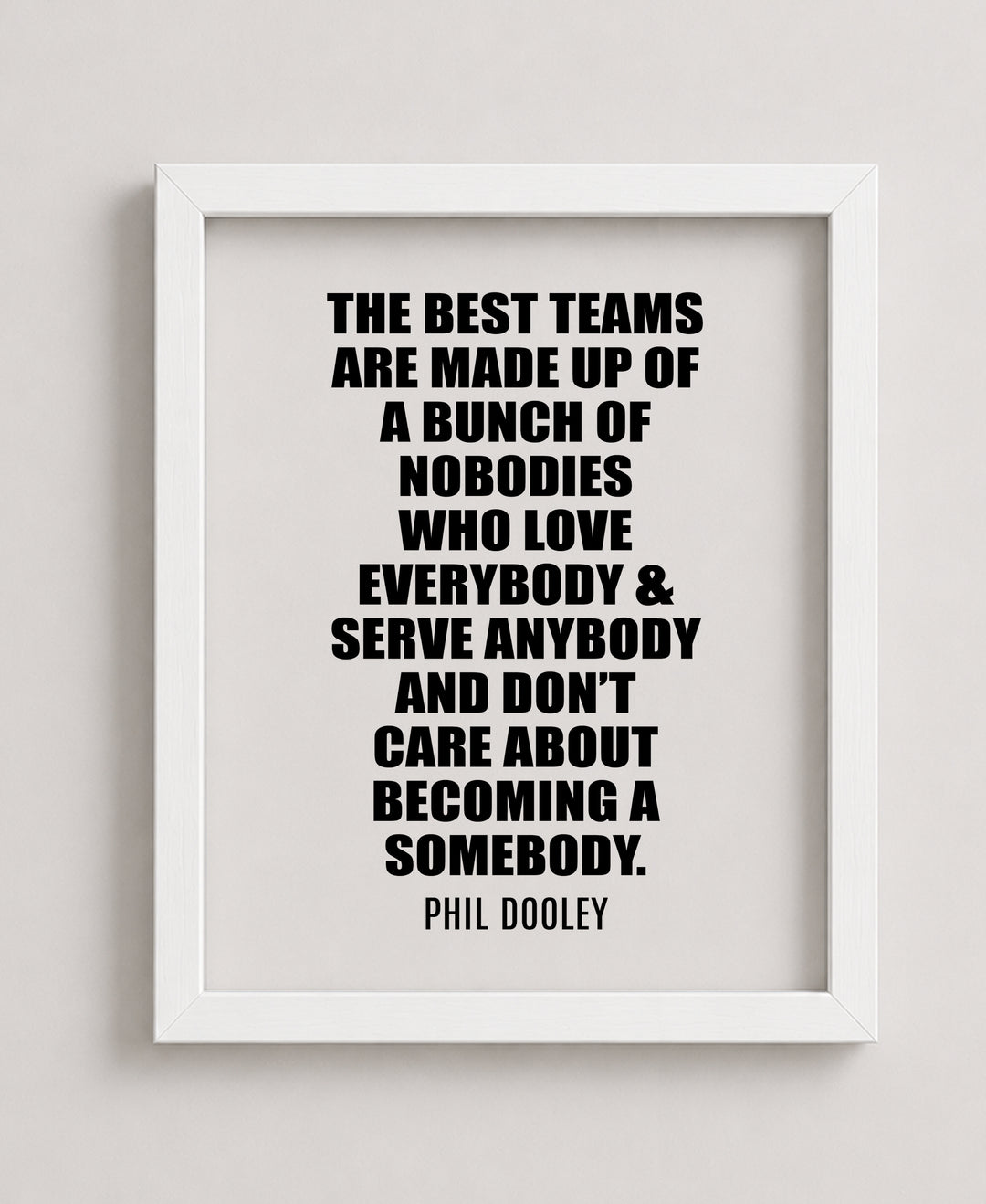 Great Gift to Inspire Teamwork Motivational Wall Art
