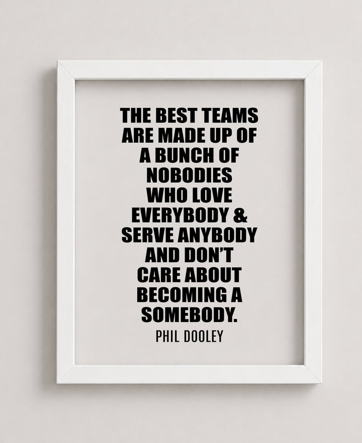 Great Gift to Inspire Teamwork Motivational Wall Art
