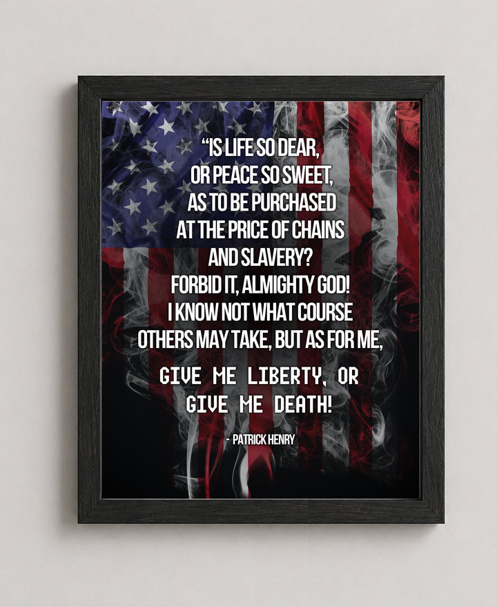 Give Me Liberty or Give Me Death Patriotic Wall Art