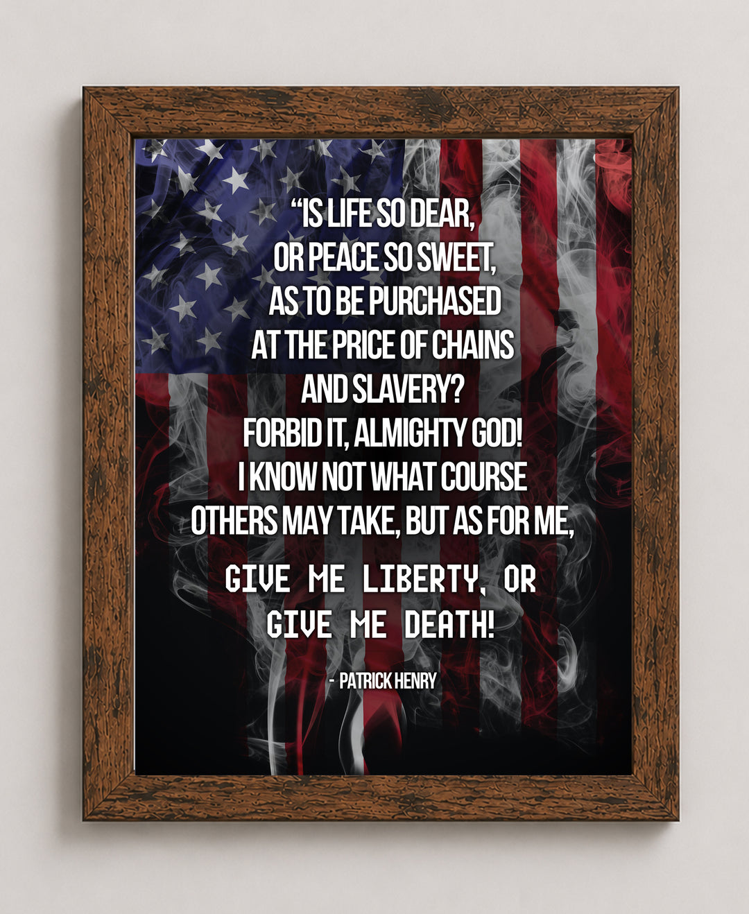 Give Me Liberty or Give Me Death Patriotic Wall Art