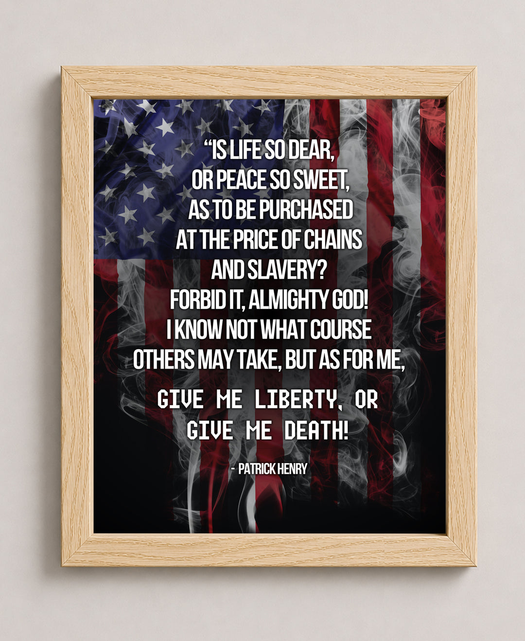Give Me Liberty or Give Me Death Patriotic Wall Art