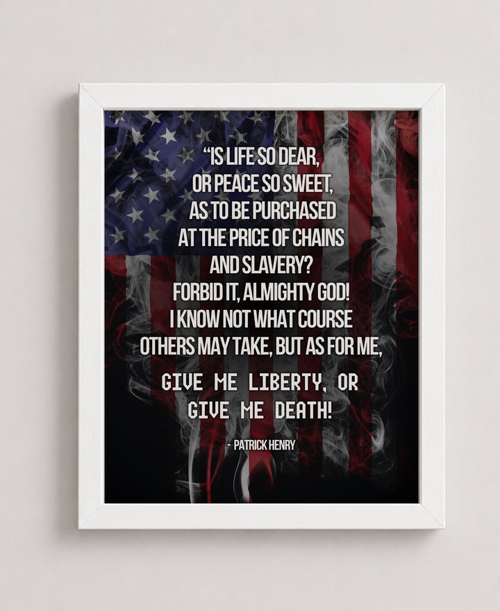 Give Me Liberty or Give Me Death Patriotic Wall Art