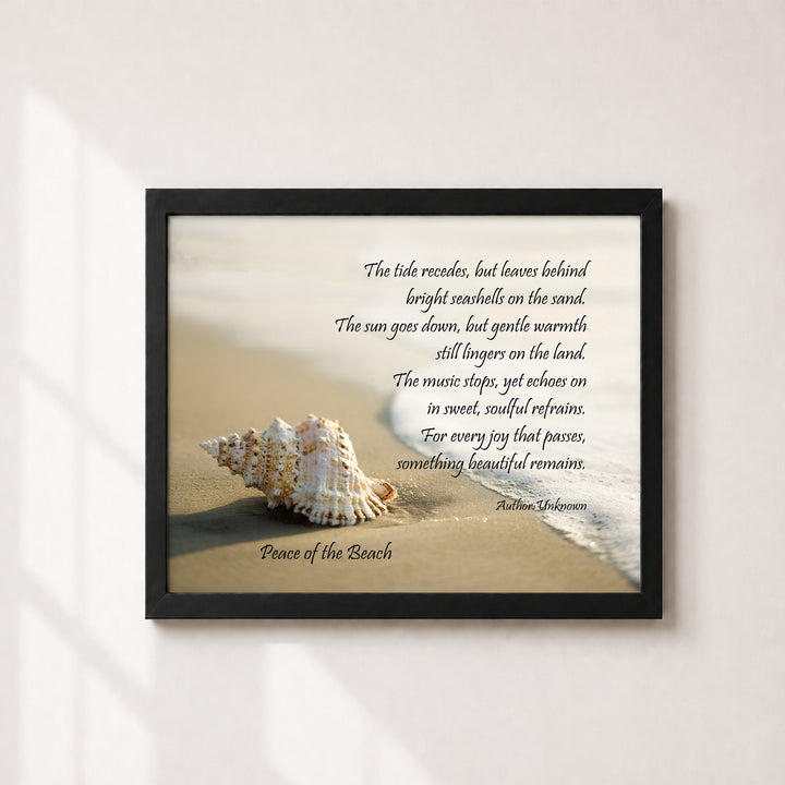 Peace of the Beach Poem Inspirational Coastal Wall Art