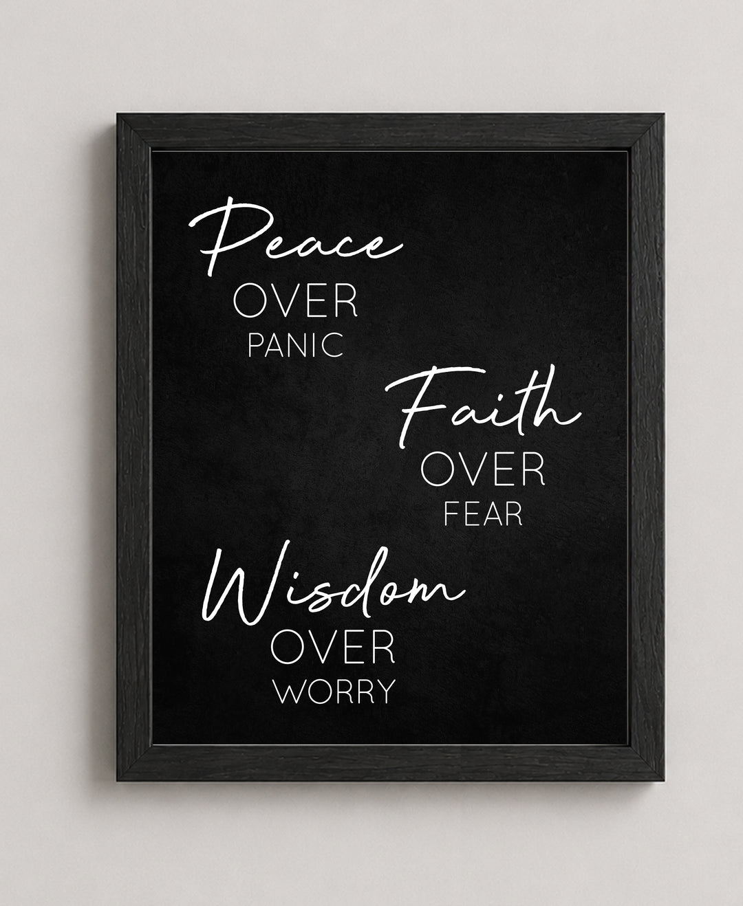 Peace Faith Wisdom Quote Inspirational Christian Wall Art