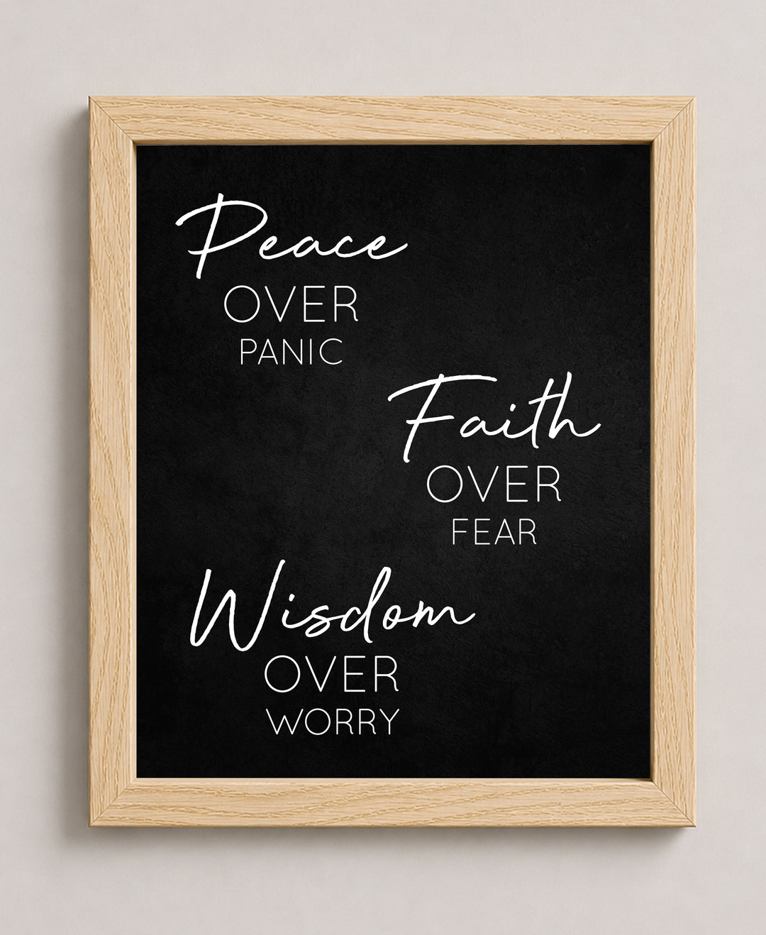 Peace Faith Wisdom Quote Inspirational Christian Wall Art