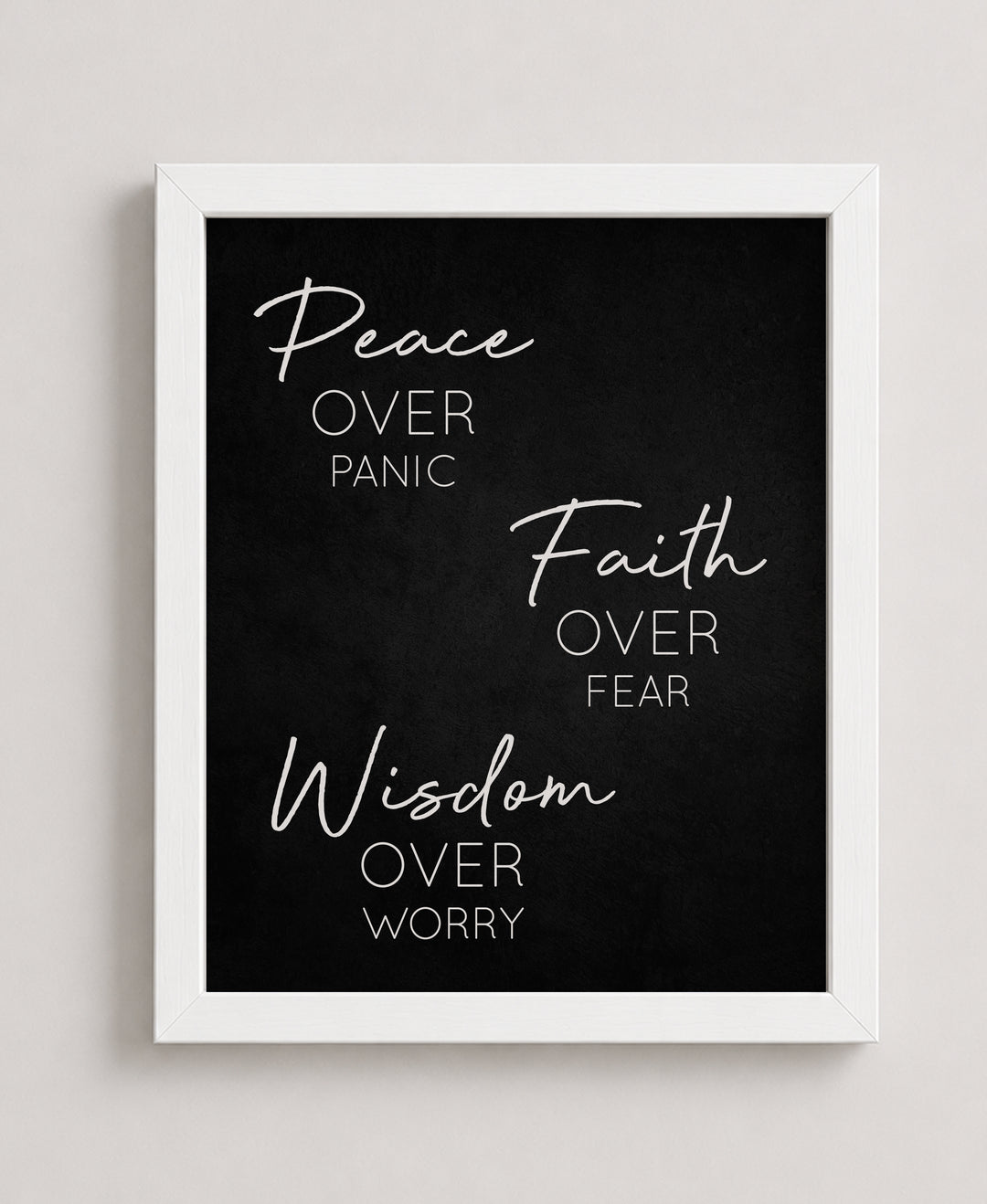 Peace Faith Wisdom Quote Inspirational Christian Wall Art