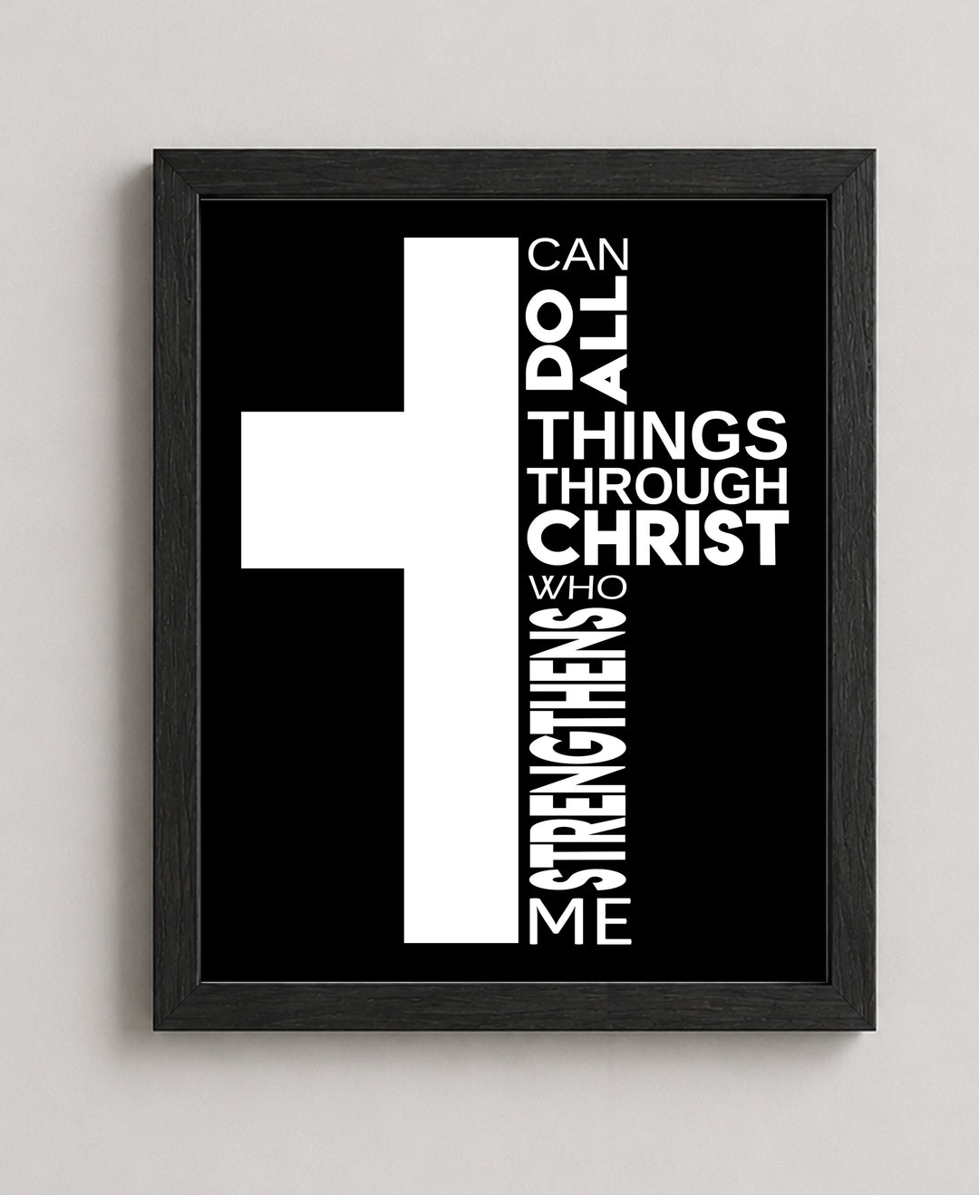I Can Do All Things Through Christ Philippians Christian Wall Art