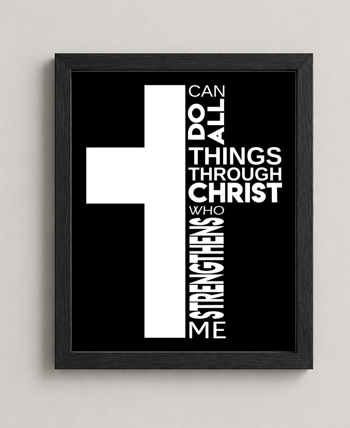 I Can Do All Things Through Christ Philippians Christian Wall Art