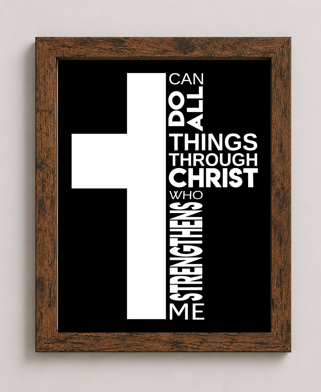I Can Do All Things Through Christ Philippians Christian Wall Art