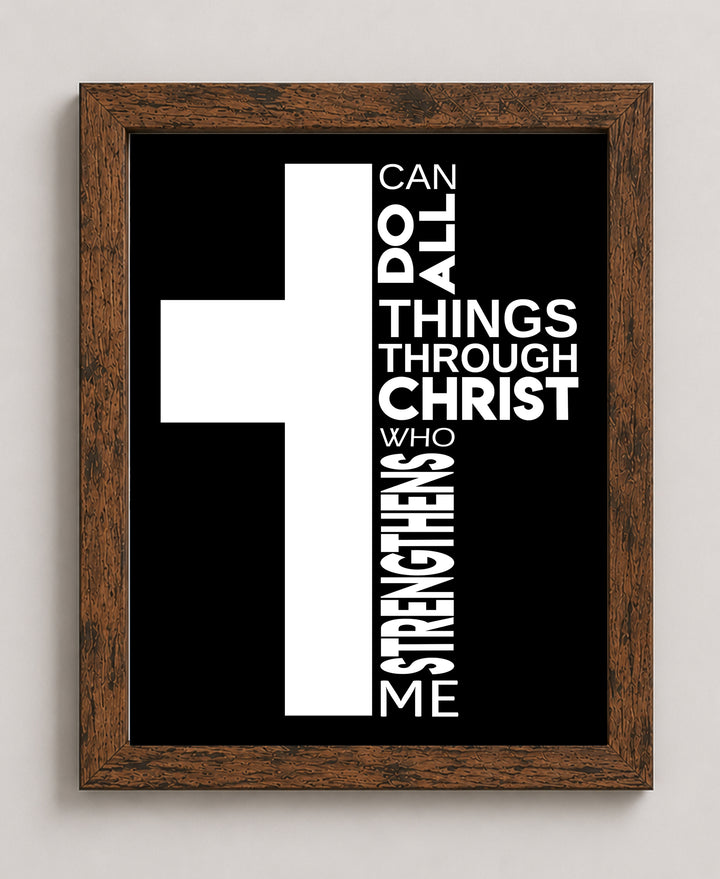 I Can Do All Things Through Christ Philippians Christian Wall Art
