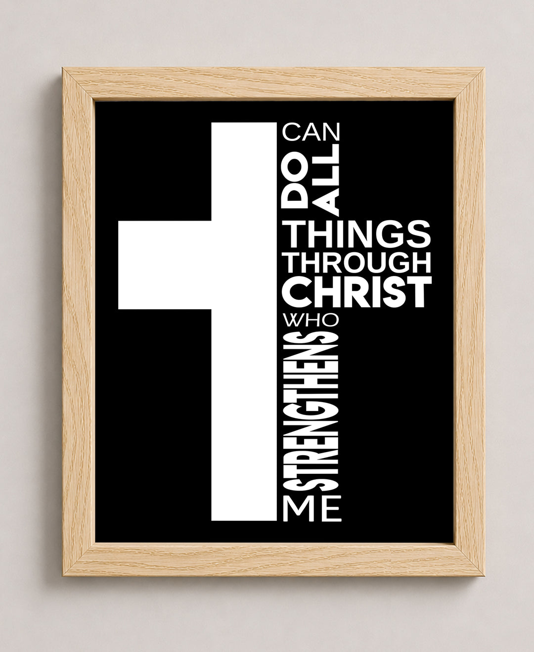 I Can Do All Things Through Christ Philippians Christian Wall Art