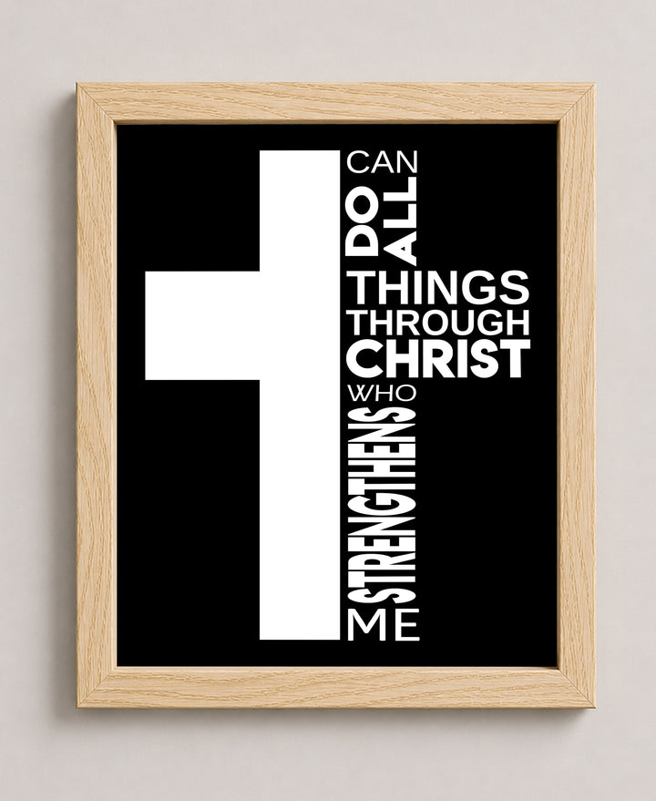 I Can Do All Things Through Christ Philippians Christian Wall Art
